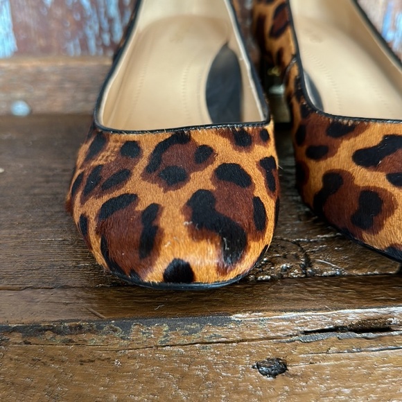 Nurture Brayatwo Calf Hair Leopard Print Block Heels Size 6.5 - Picture 4 of 10